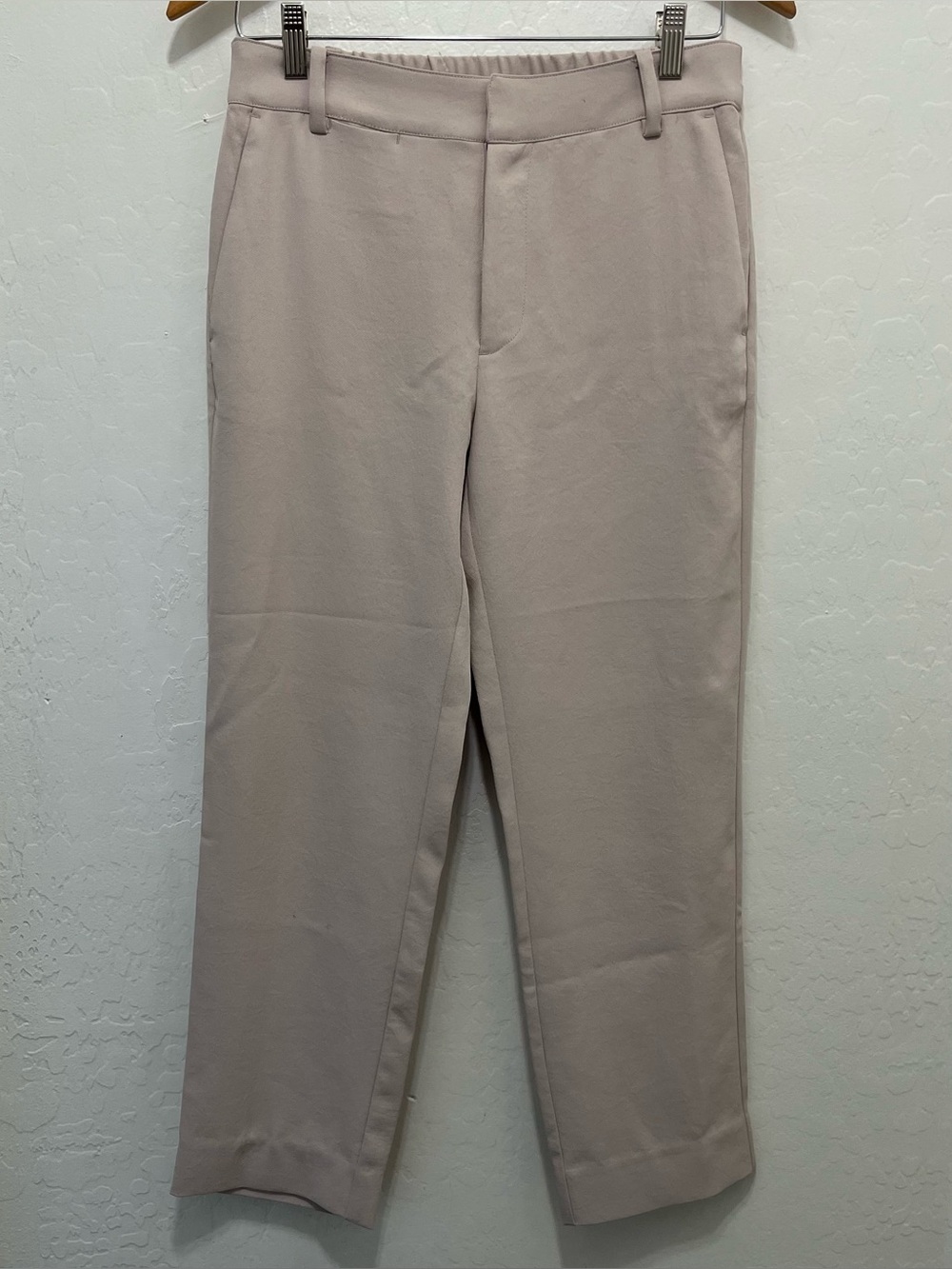 Brochu Walker Como Crop Straight Leg Pants Barre Pink Blush Beige Muted Size S